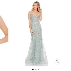 Mac Duggal 20242 Embellished Sleeveless Plunge Neck Trumpet Gown 8